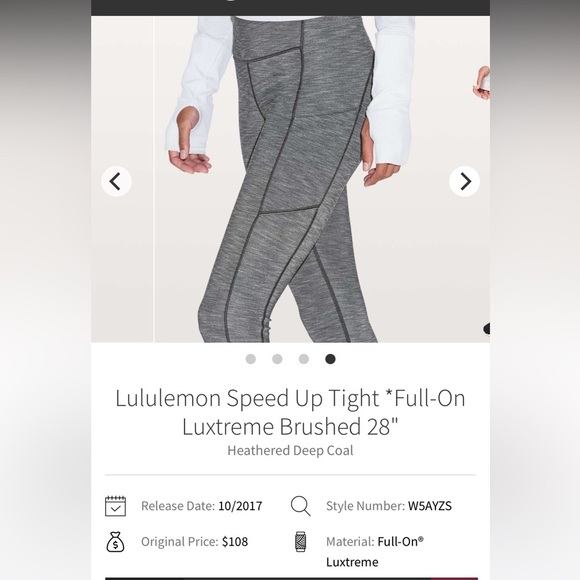 Lululemon Speed Up Tight *full on Luxtreme brushed 28” - Picture 10 of 10